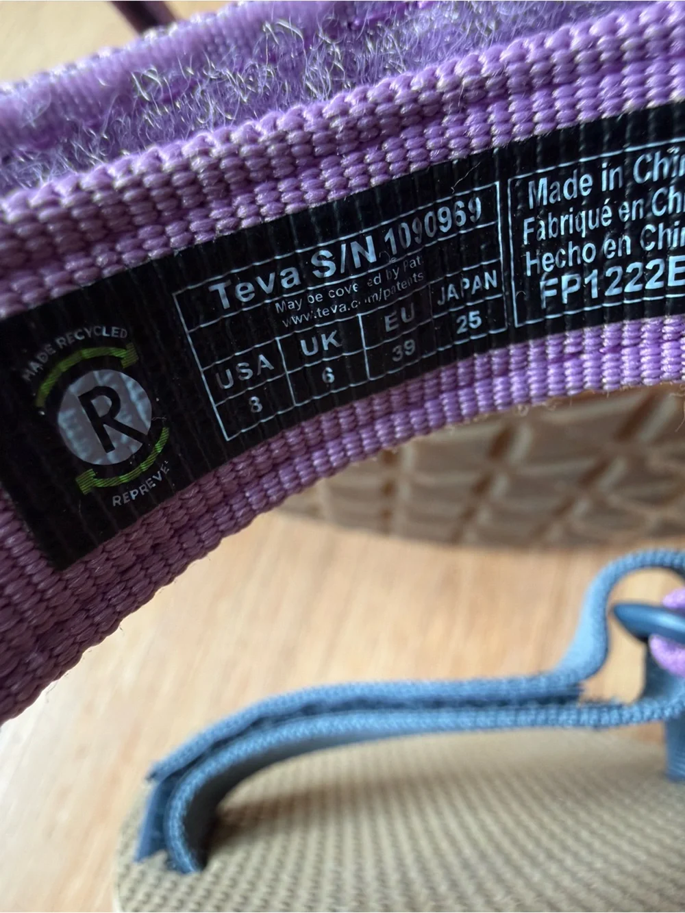Teva Women's Two-strap Sandals in Lavender and Teal
